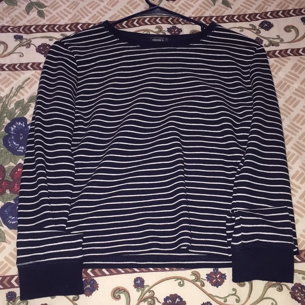 a blue strip shirt